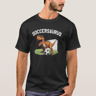 T-Rex Playing Soccer Football Dinosaur Soccer Play T-Shirt