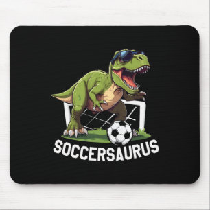 T-rex Playing Soccer Footbyll Dinosaur Soccer Play Mouse Pad