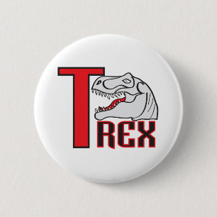 T-Rex portrait 6 Cm Round Badge