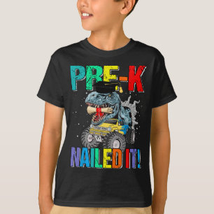 T Rex Pre-K Nailed It Graduation Class Of 2022 Din T-Shirt