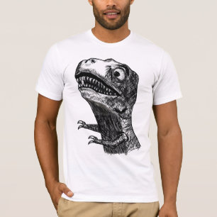 T-Rex Rage Meme - Fitted T-Shirt