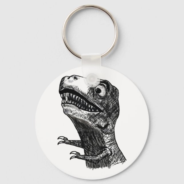 T-Rex Rage Meme - Keychain (Front)