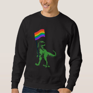T Rex Rainbow Flag Lgbtq Pride Lgbt Gay Transgende Sweatshirt