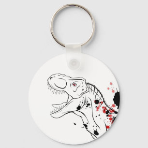 T-Rex (Red and Black) Key Ring