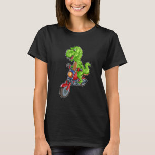 T Rex Riding Motorcycle Dinosaur Trex Biker 1 T-Shirt
