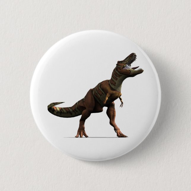 T-rex Roar 6 Cm Round Badge (Front)