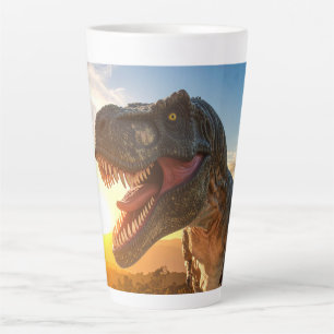 T-Rex Roar design Latte Mug