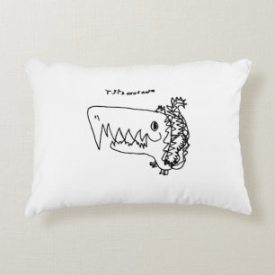 T-Rex Roars in Style Whimsical Throw Pillow