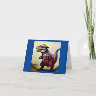T Rex Samurai Card