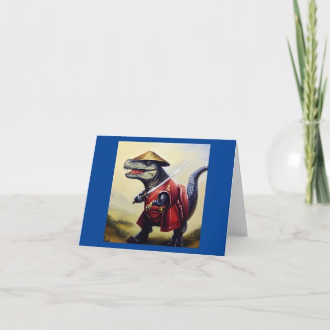 T Rex Samurai Card (Front)