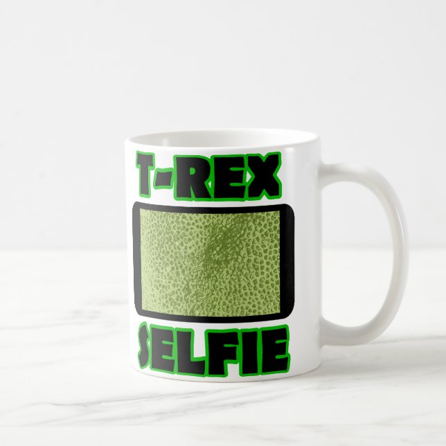 T-Rex Selfie Short Arms Funny Dinosaur Mug (Right)