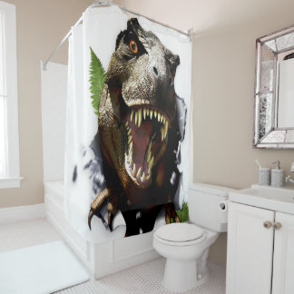 t rex shower time curtain