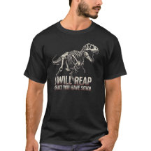 T-Rex Skeleton Dark Fantasy T-Shirt