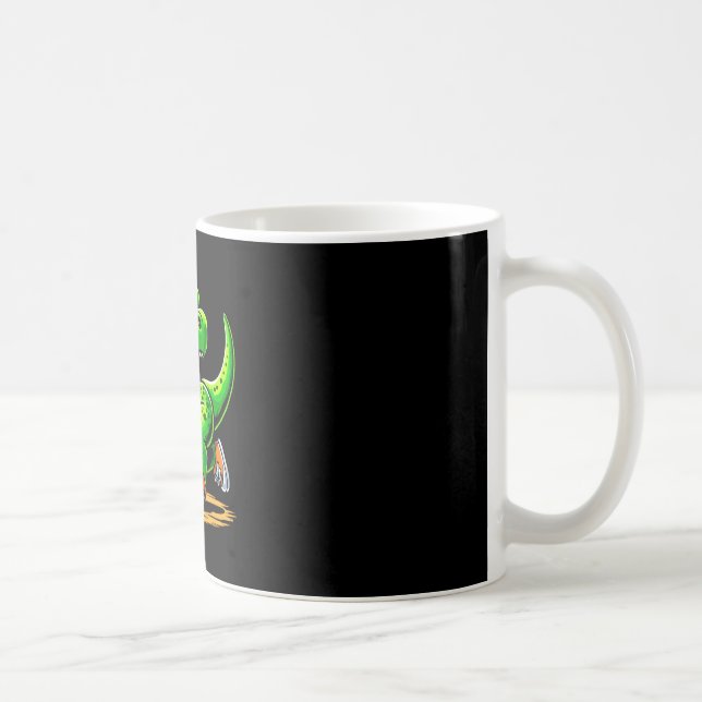T-rex Sketll Player Dinosaur  Coffee Mug (Right)