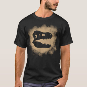 T-Rex Skull Silhouette Dust Splatter T-Shirt