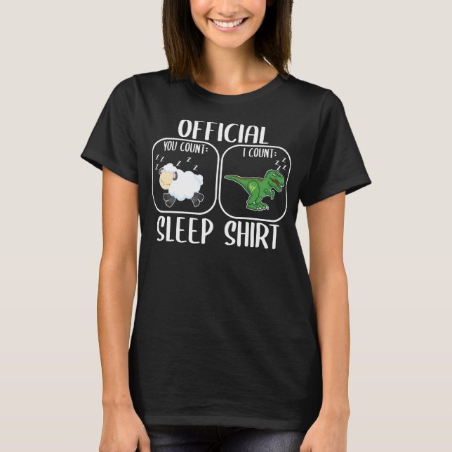 T-Rex sleep shirt counting sheep (Front)