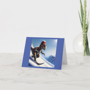 T Rex Snowboarding Card