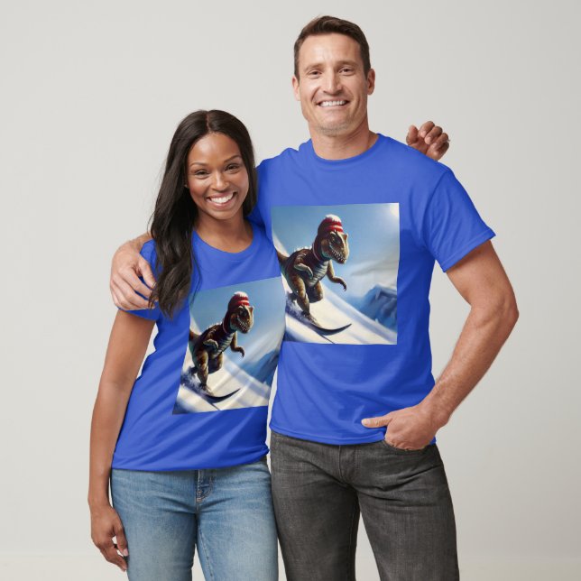 T Rex Snowboarding T-Shirt (Unisex)