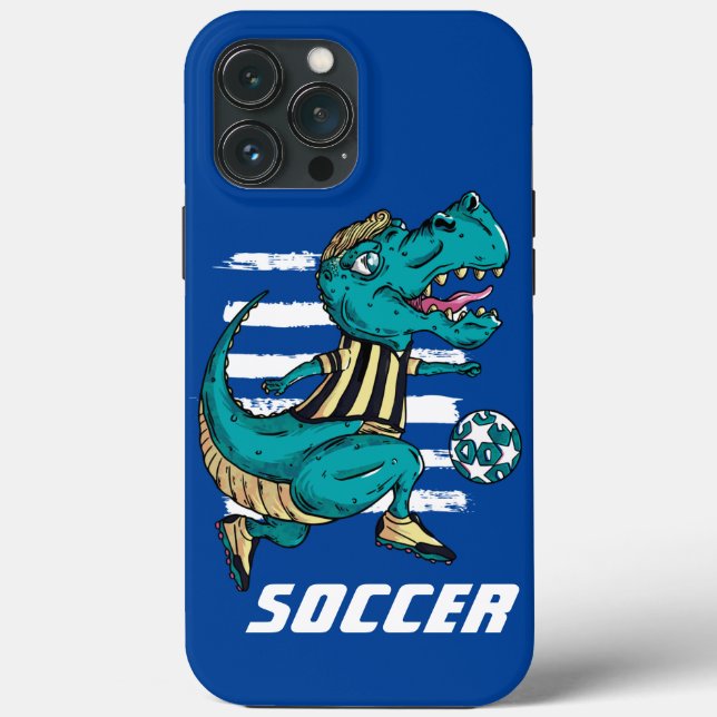 T-Rex Soccer Player Sports Case-Mate iPhone Case (Back)
