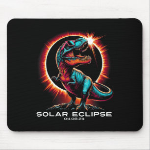 T-rex Solar Eclipse Wears Sungles April 8 2024 Mouse Pad
