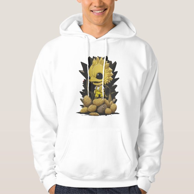 T-Rex stading on a pile of Durian fruit Hoodie (Front)