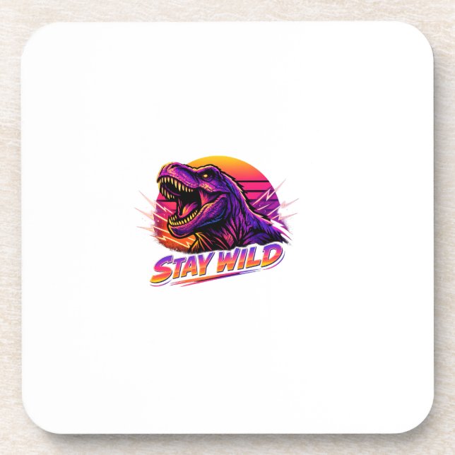 T-Rex Stay Wild Coaster (Front)