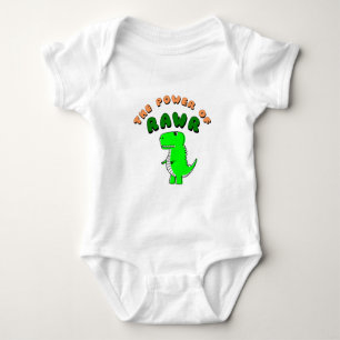 T-Rex The Power Of RAWR Baby Bodysuit