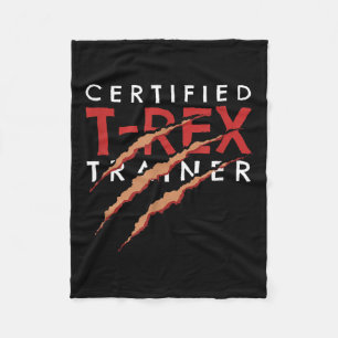 T-rex Trainer Claw Marks Funny Dinosaur  Fleece Blanket
