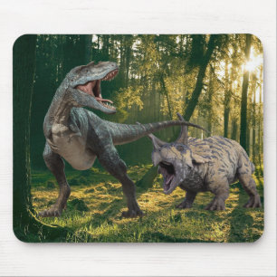 T.Rex-Triceratops Mouse Pad