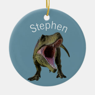 T-rex Tyrannosaurus Dinosaur Personalised Ceramic Ornament