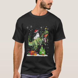 T Rex Tyrannosaurus Dinosaur Riding French Bulldog T-Shirt