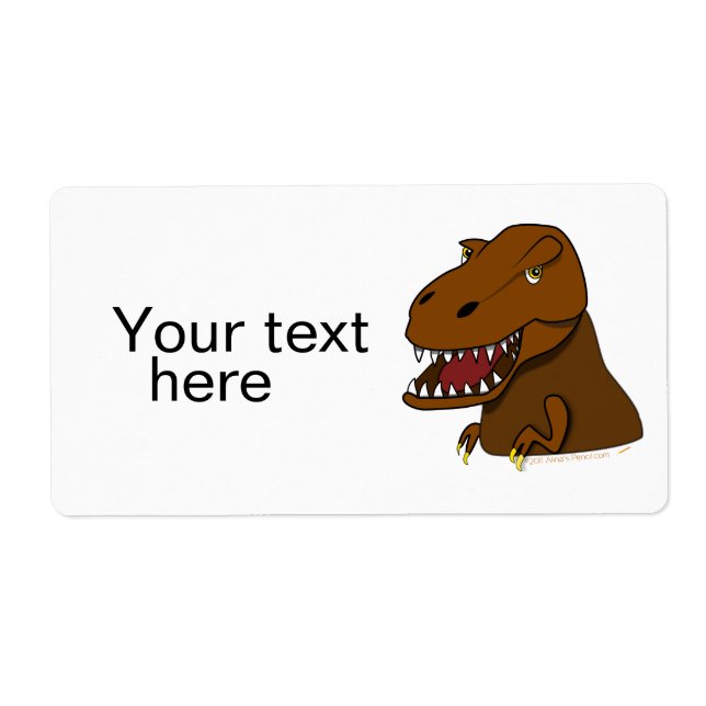 T-Rex Tyrannosaurus Rex Scary Cartoon Dinosaur (Front)