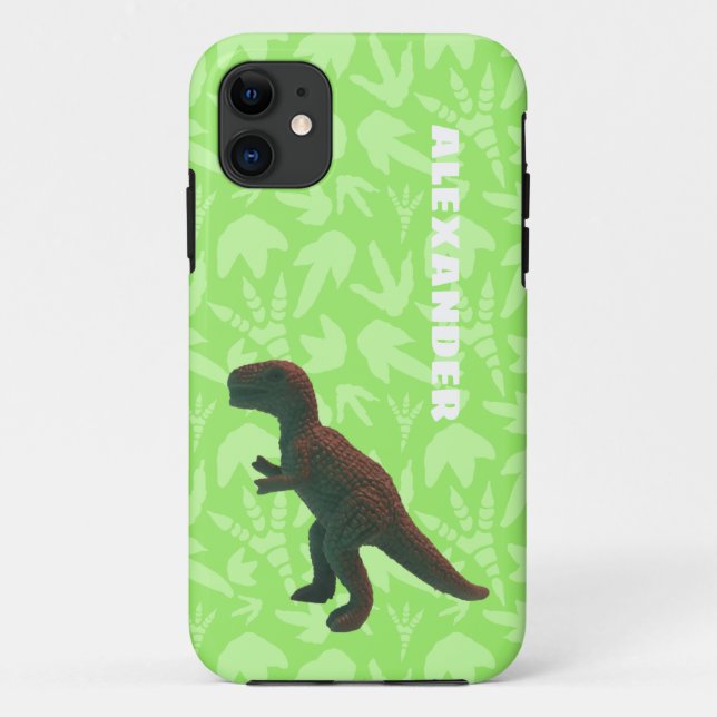 T-Rex Tyranosaurus Rex Toy Dinosaur Bright Green Case-Mate iPhone Case (Back)