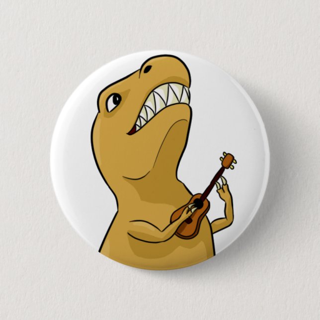 T-Rex Ukulele Button (Front)
