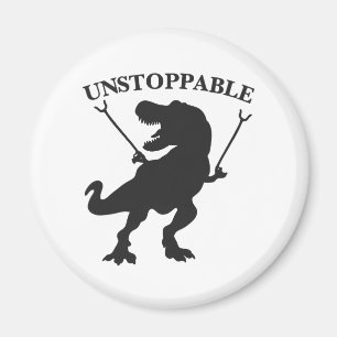 T-rex unstoppable - Choose background color Magnet