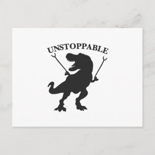 T-rex unstoppable - Choose background colour Postcard