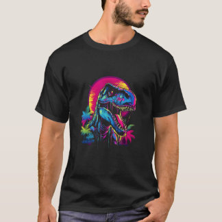 T Rex Vaporwave Synthwave Retro 80s Aesthetic Chil T-Shirt