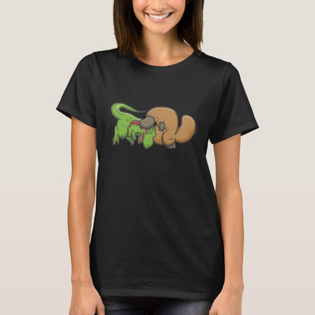 T-rex vs Platypus T-Shirt (Front)