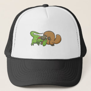 T-rex vs Platypus Trucker Hat
