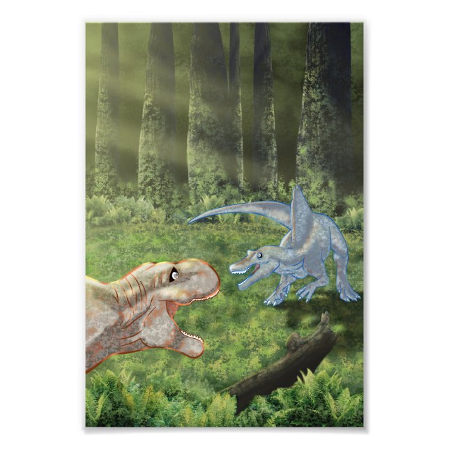 T-rex vs Spinosaurus Photo Print (Front)
