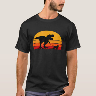 T-Rex Walking Cavalier King Charles Spaniel Trex R T-Shirt