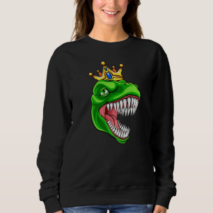 T Rex With Crown Tyrannosaurus Rex Dinosaur Sweatshirt