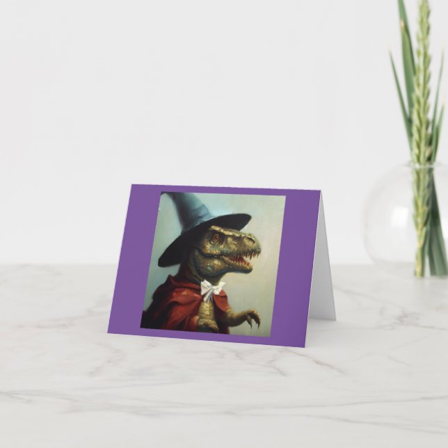 T Rex Wizard Card (Front)