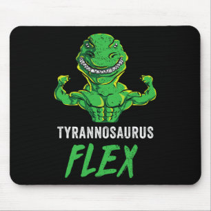 T Rex Workout Funny Dinosaur Gym Weightlifting Cut Mouse Pad
