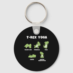 T-rex Yoga Key Ring