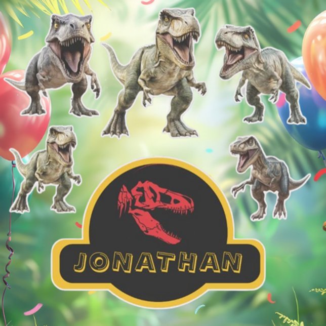    T-Rex Your Party Supplies (Unleash the roar of fun with our Dino-Mite T-Rex party supplies sticker! )