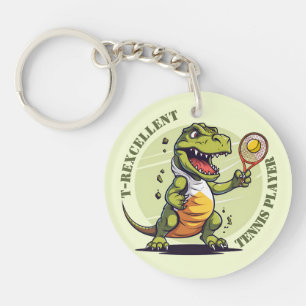 🎾🦕T-Rexcellent Tennis Player Key Ring