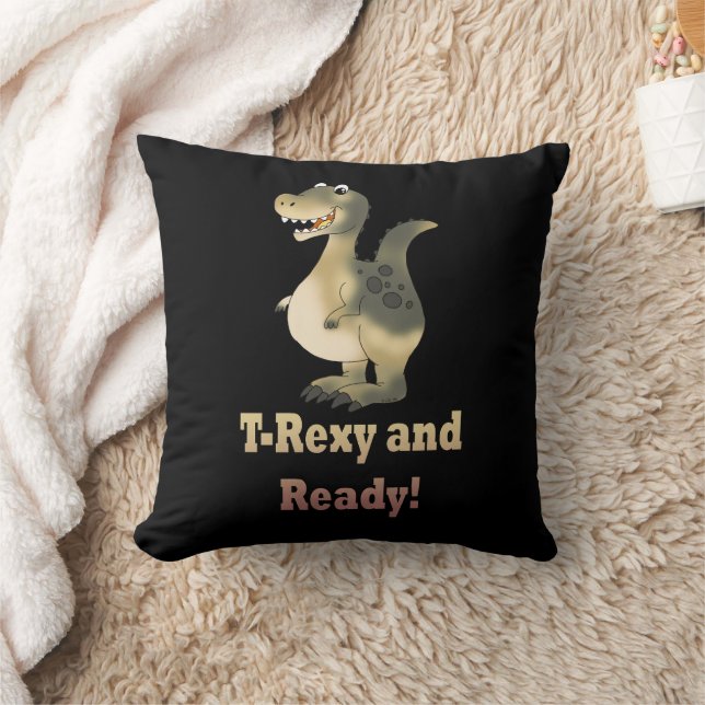 T-Rexy and Ready Dino Cartoon Cushion (Blanket)