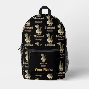 T-Rexy and Ready Dino Cartoon Printed Backpack