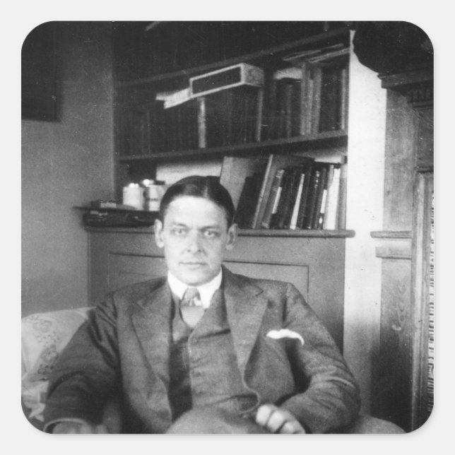 T.S. Eliot Square Sticker (Front)